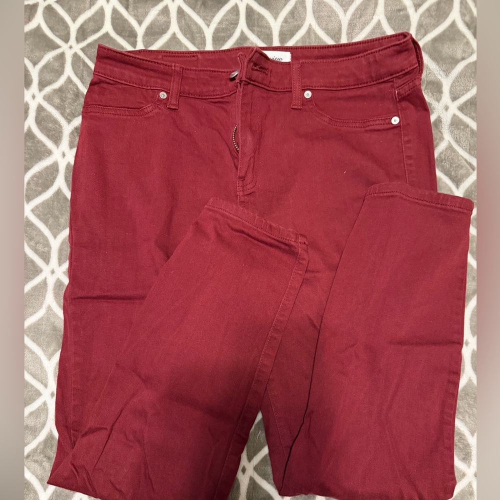 Burgundy Skinny Jeans